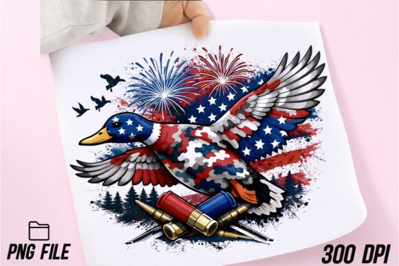 Download Camo Flying Mallard Duck Sublimation - Premium Bundle