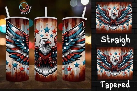 Download Vintage USA Flag Eagle Rustic Tumbler - Premium Resources