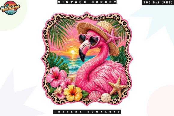 Download Tropical Flamingo Sunset Beach PNG - Tropical flamingo Collection