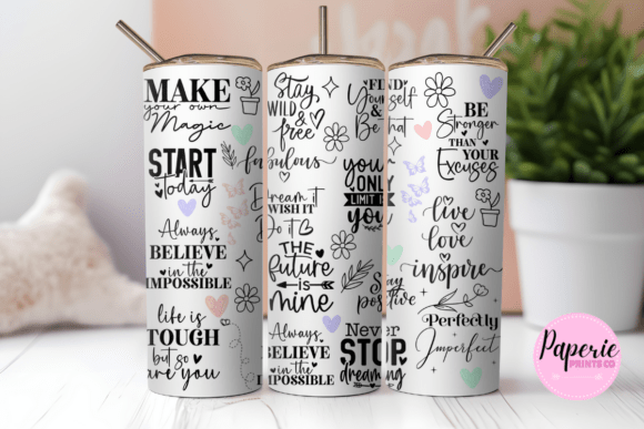 Download Positivity 20 Oz Skinny Tumbler Wrap Png - 20 oz skinny tumbler Collection
